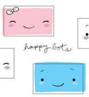 Tampons clear Happy bots - Bam pop