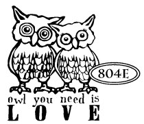 Tampon non monté OWL YOU NEED IS LOVE - Cats life press