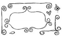 Tampons non montés Doodle frame set - Purple onion