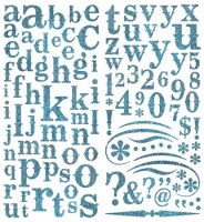 Alphabet EXPRESSIONS GLITTER BERRY BLUE - Pink paislee