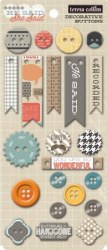 {He said}Boutons et chipboards boutons - Teresa Collins