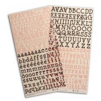 320 stickers alphabet ROSE/CHOCOLAT - Toga