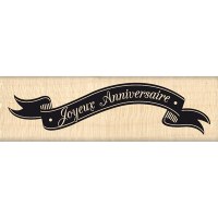 Tampon bois BANNIÈRE ANNIVERSAIRE - Florilèges