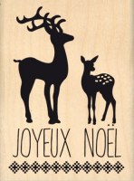 Tampon bois NOËL EN FORÊT - Florilèges