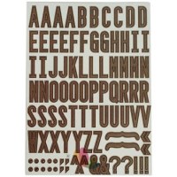 {Nostalgia}Chipboards alphabet marron - Alyssiane