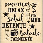 {Capsule juin 2016}Tampon bois DETENTE ET VACANCES - Florilèges
