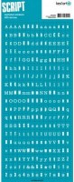 Stickers alphabet script TURQUOISE - Kesi'art
