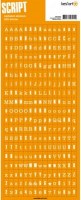 Stickers alphabet script ORANGE - Kesi'art