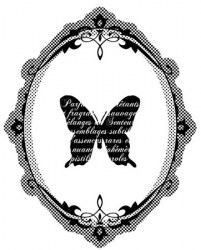Tampon clear DUO CADRE/PAPILLON - Pandore