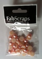 Demi perles PINK - Fabscrap's