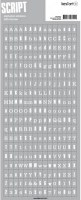 Stickers alphabet script GRIS - Kesi'art