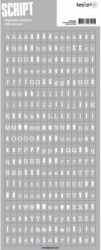 Stickers alphabet script GRIS - Kesi'art