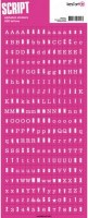 Stickers alphabet script FUSCHIA - Kesi'art