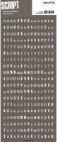 Stickers alphabet script TAUPE - Kesi'art