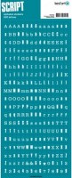Stickers alphabet script TURQUOISE JEAN - Kesi'art