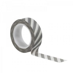 {Kiss my neon}Washi tape STRIPES GREY - Kesi'art