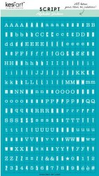 Stickers alphabet SCRIPT TURQUOISE - Kesi'art