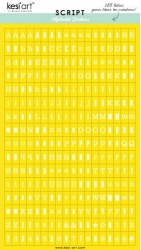 Stickers alphabet SCRIPT JAUNE - Kesi'art