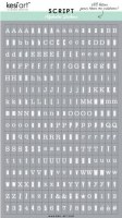 Stickers alphabet SCRIPT GRIS - Kesi'art