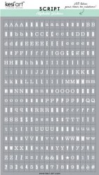 Stickers alphabet SCRIPT GRIS - Kesi'art