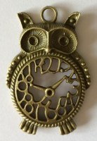 Charm HORLOGE HIBOU bronze