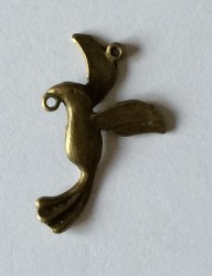 Charm OISEAU antique bronze