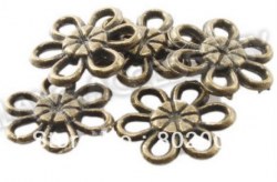 Lot 5 charms MINI FLEUR bronze