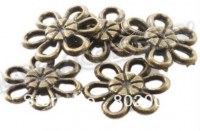 Lot 5 charms MINI FLEUR bronze