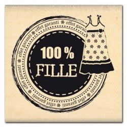 Tampon bois EFFET 100% FILLE - Florilèges