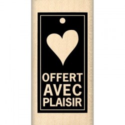 Tampon bois OFFERT AVEC PLAISIR - Florilèges