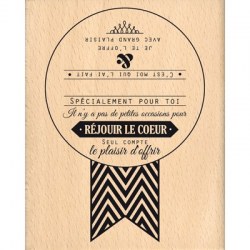 Tampon bois REJOUIR LE COEUR - Florilèges