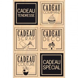 Tampon bois CARRES CADEAUX - Florilèges