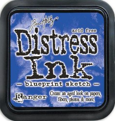 Distress ink - Blueprint sketch