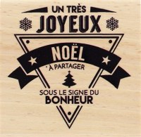 {Capsule novembre 2016} Tampon bois NOEL BONHEUR - Florilèges