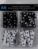 Chipboards alphabet STRASS NOIR ET BLANC - Amanda Blu