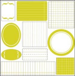 Die cuts SIMPLY JOTTER lime - Luxe designs