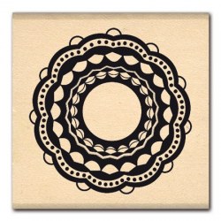 Tampon bois PETIT ROND DENTELLE - Florilèges