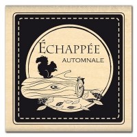 Tampon bois ECHAPPEE AUTOMNALE - Florilèges