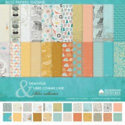 Bloc papiers 30x30 DEAUVILLE & LIBRE COMME L'AIR - Sultane