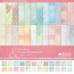 Bloc papiers 30x30 INNOCENCE & LE MAS DES PETIS POIS - Sultane