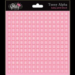Stickers TEENY ALPHA BABY PINK BLOCK - Glitz design