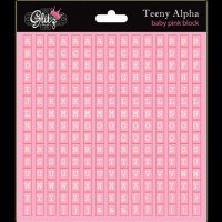 Stickers TEENY ALPHA BABY PINK BLOCK - Glitz design