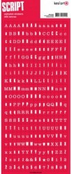 Stickers alphabet script ROUGE ETE - Kesi'art
