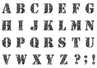 Tampons clear ALPHABET CRAQUELE - Ohlala design