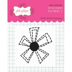 Tampon clear Stitched flower 2 - Pink paislee