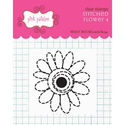 Tampon clear Stitched flower 4 - Pink Paislee