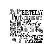 Tampon clear BIRTHDAY WORDS - Inkadinkado