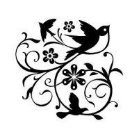 Tampon clear BIRD AND FLOWER BURST