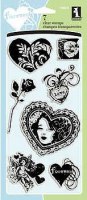 Tampons clear LOVE AND HEARTS - Inkadinkado