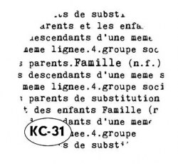 Tampon monté sur mousse ROND ECRITURE FAMILLE - Kesi'art